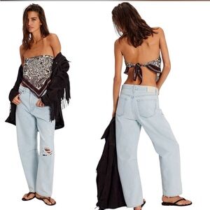 Citizens of Humanity Miro Relaxed Wide Leg Jeans Blue Denim 31 In Liri NWT